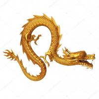 Depositphotos 42636353 stock photo golden chinese dragon pose